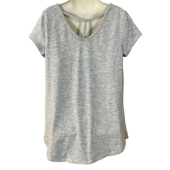 Justice Flip Sequin Owl Short Sleeve Gray Tee Strappy Back Girls 8 - Picture 3 of 6